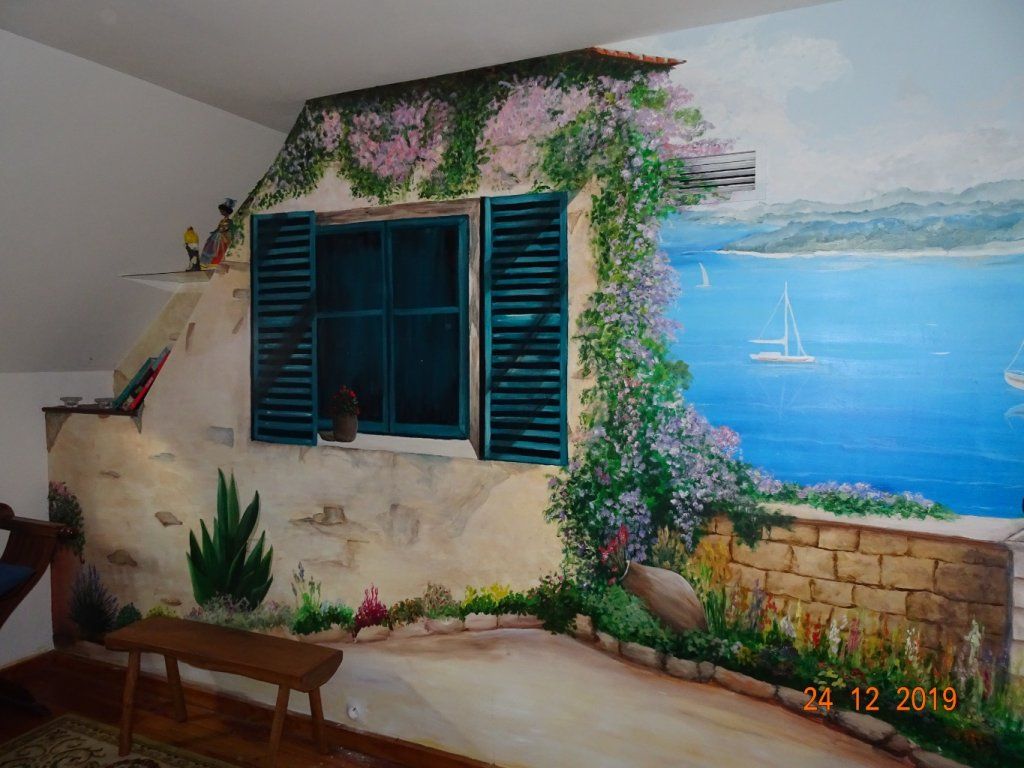 dans chambre, peinture acrylique